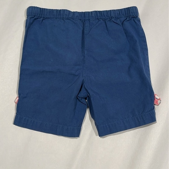 BABY BODEN 100% Cotton Shorts Infant 6-12mo Pull On Navy Pink Bows Drawstring - Picture 3 of 5
